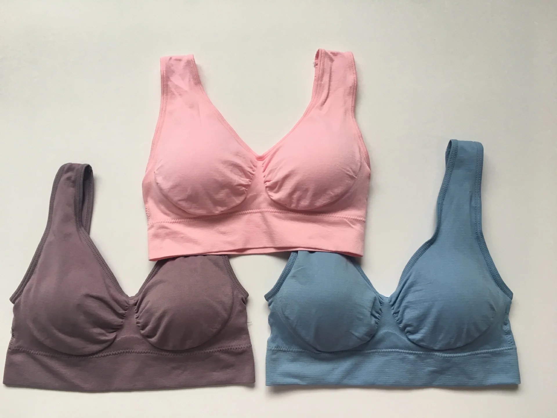 3pcs  Set Genie Bra With Removable Pads Two-double Vest Body Shaper Push Up Breast - Image 3