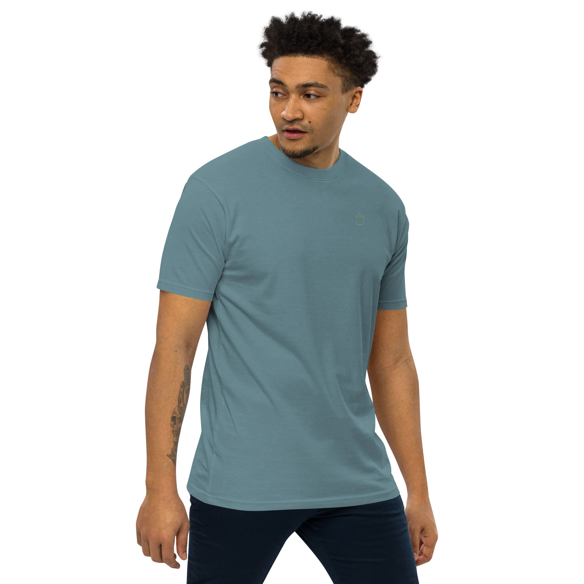 Alpscommerce Men’s premium heavyweight tee T-shirt - Image 11