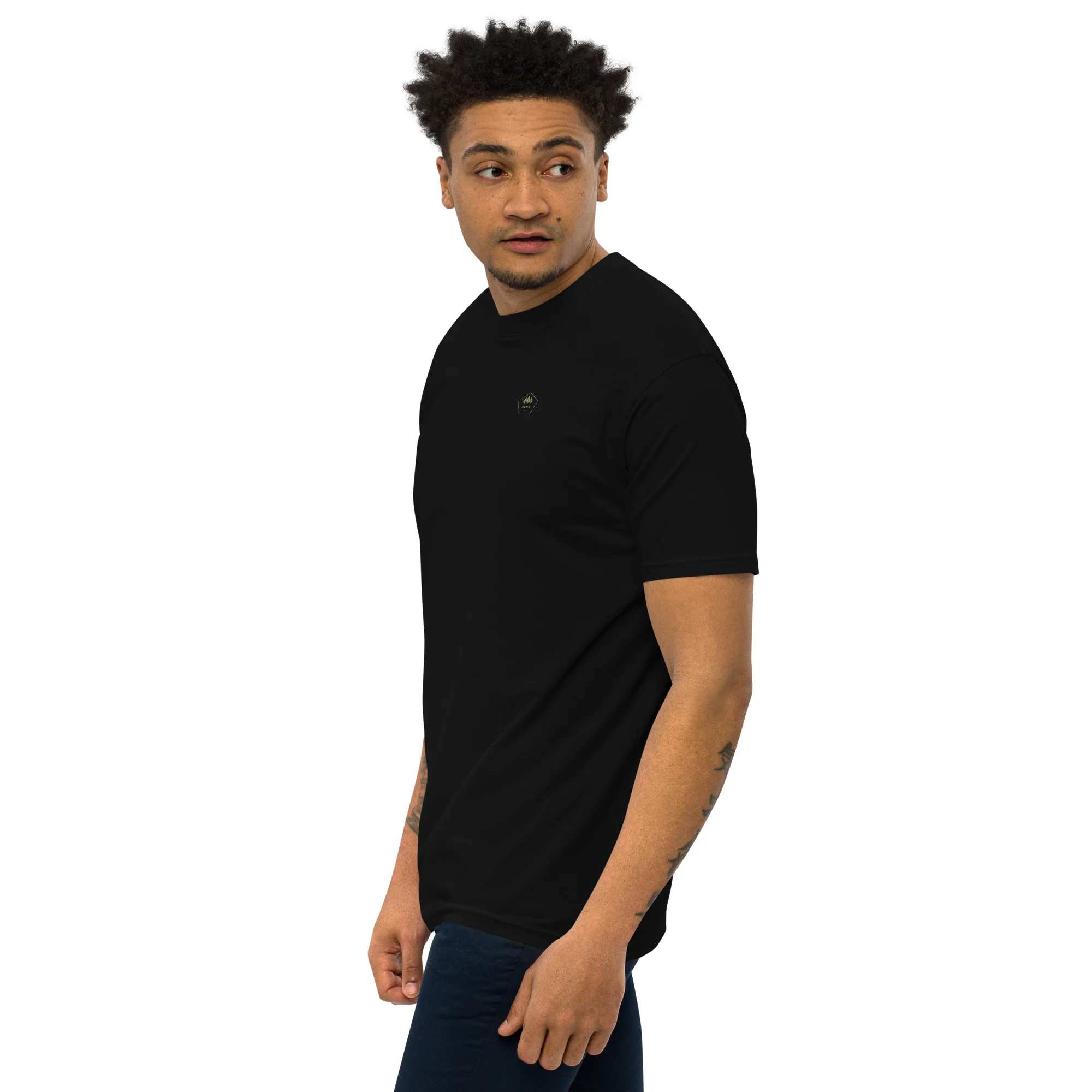 Alpscommerce Men’s premium heavyweight tee T-shirt - Image 7