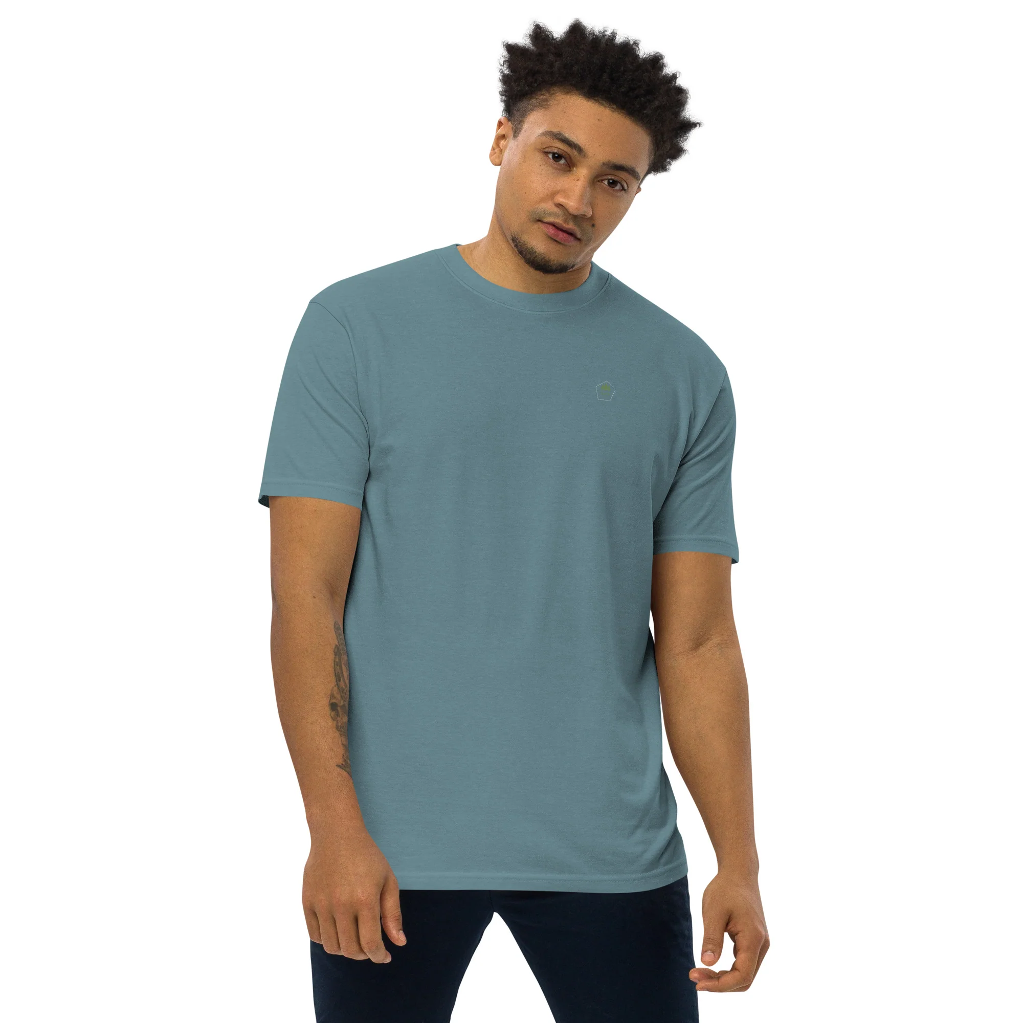 Alpscommerce Men’s premium heavyweight tee T-shirt - Image 9