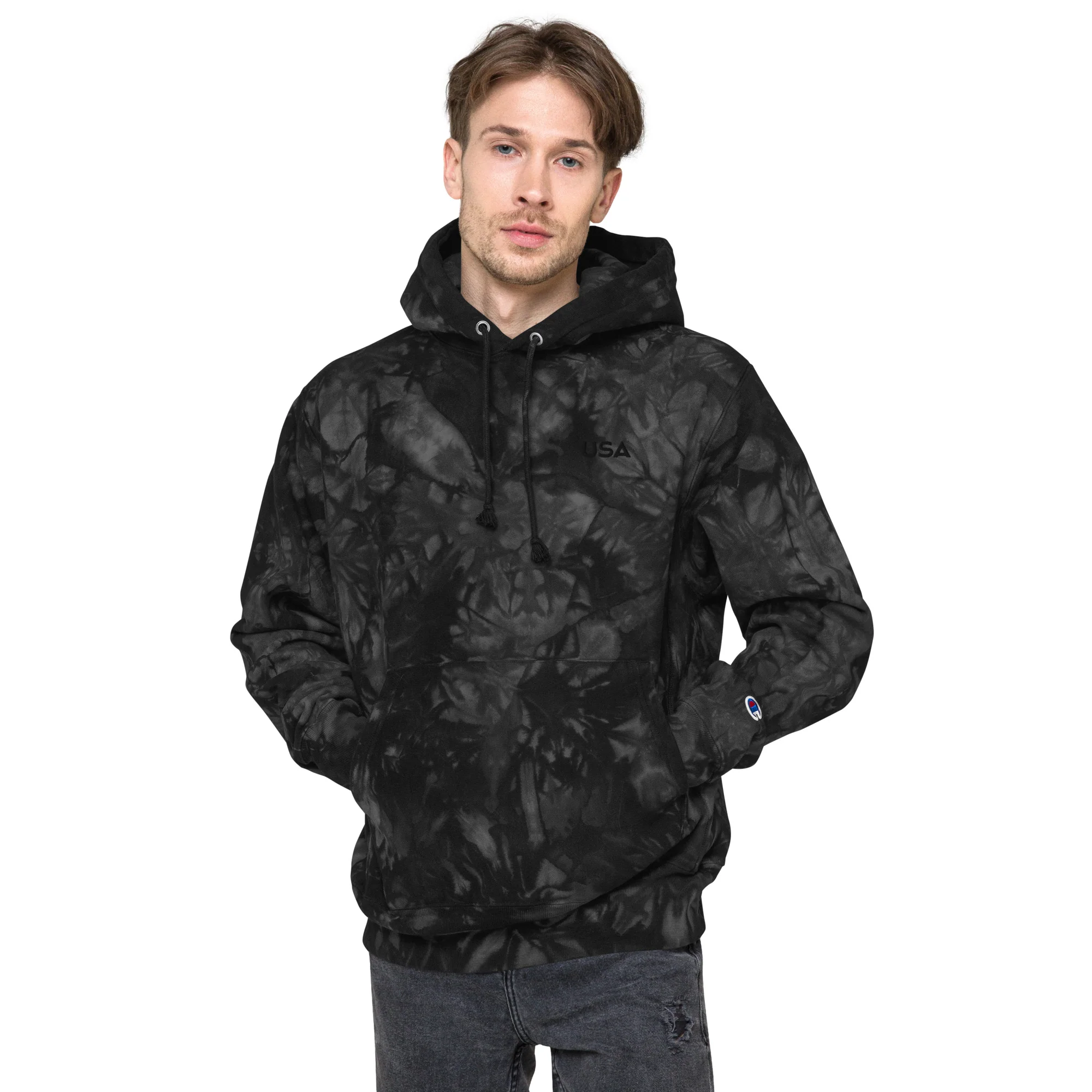 Alpscommerce Unisex Champion tie-dye hoodie - Image 6