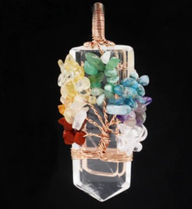 Crystal Column Tree Of Life Winding Pendant Necklace - Image 7