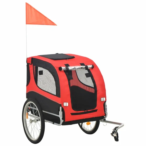 Dog Bike Trailer Orange and Brown - Image 4