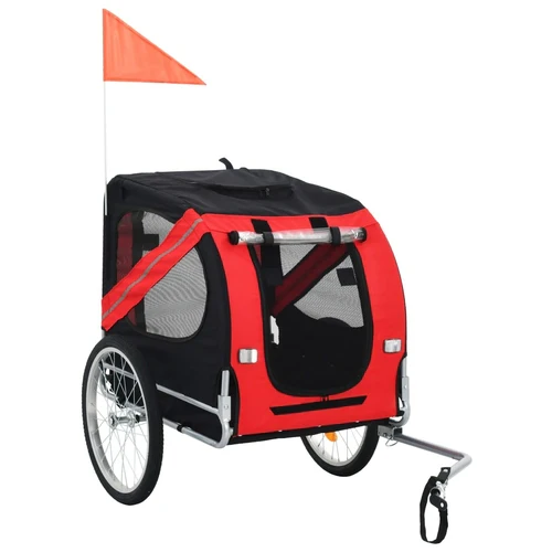 Dog Bike Trailer Red and Black - Image 4