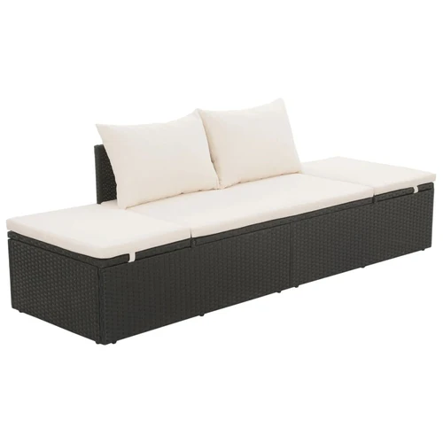 Garden Bed Black 76.8"x23.6" Poly Rattan - Image 4