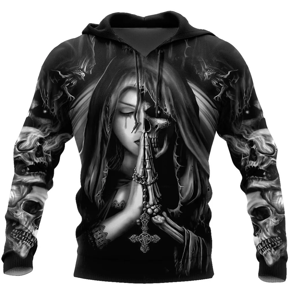 Halloween Skull Anime 3D Sweatshirt - Image 4