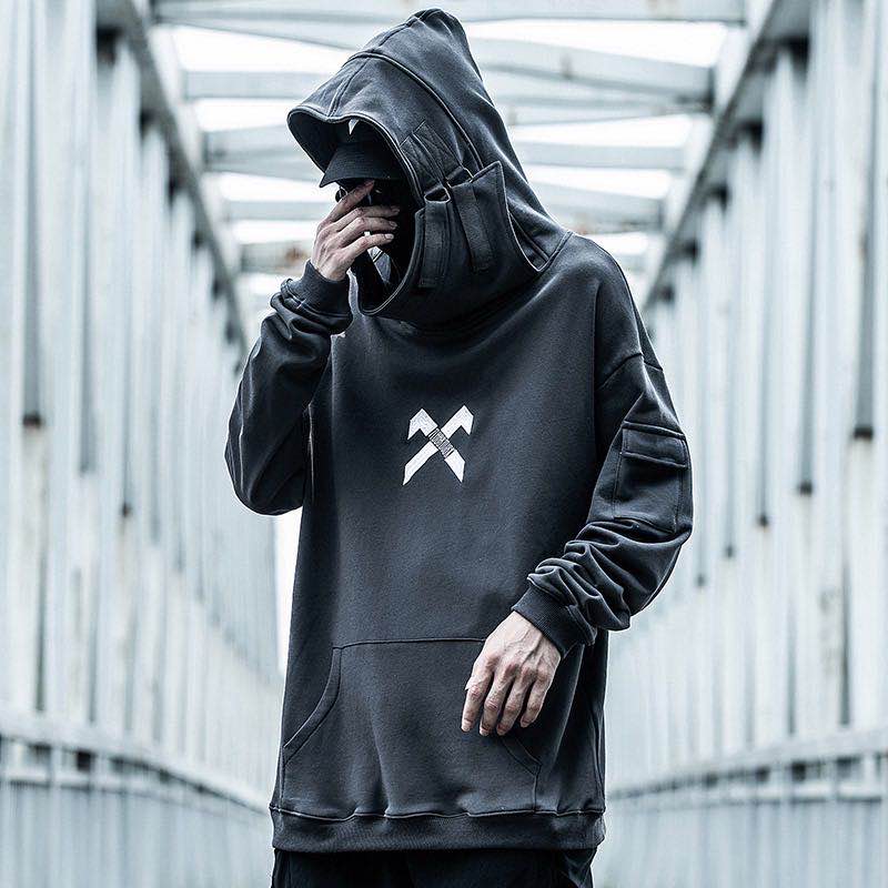 High collar coat hooded sweater - Image 3