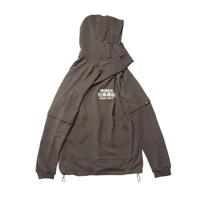 High collar coat hooded sweater - Image 4