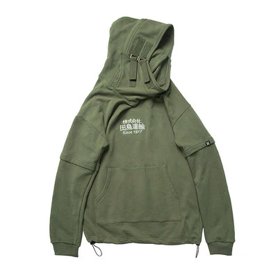 High collar coat hooded sweater - Image 5