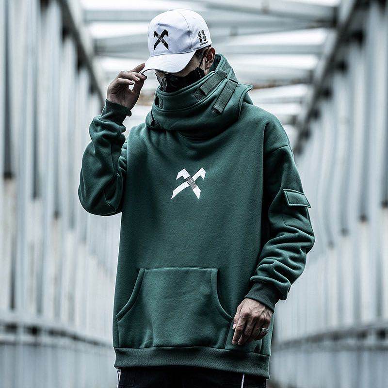 High collar coat hooded sweater - Image 6