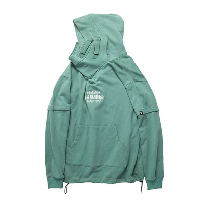 High collar coat hooded sweater - Image 7