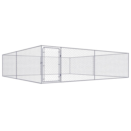 Outdoor Dog Kennel Galvanised Steel 72.8"x72.8"x39.4" - Image 4