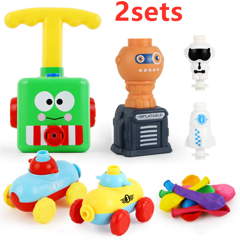 Power Balloon Launch Tower Toy Puzzle Fun Education Inertia Air Power Balloon Car Science Experimen Toy for Children Gift - Image 23