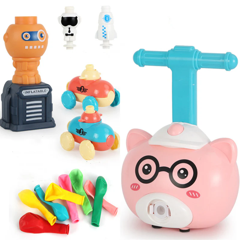 Power Balloon Launch Tower Toy Puzzle Fun Education Inertia Air Power Balloon Car Science Experimen Toy for Children Gift - Image 6