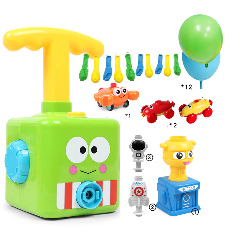 Power Balloon Launch Tower Toy Puzzle Fun Education Inertia Air Power Balloon Car Science Experimen Toy for Children Gift - Image 9