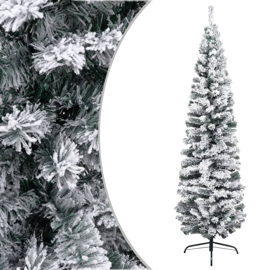 Slim Artificial Christmas Tree with Stand Green 59.1" PVC - Image 8