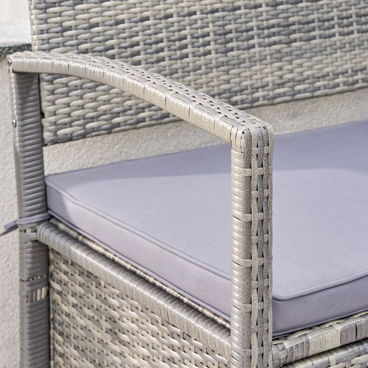 Vifah Gabrielle All-weather Resin Wicker Lounge Patio Sofa Storage - Image 6