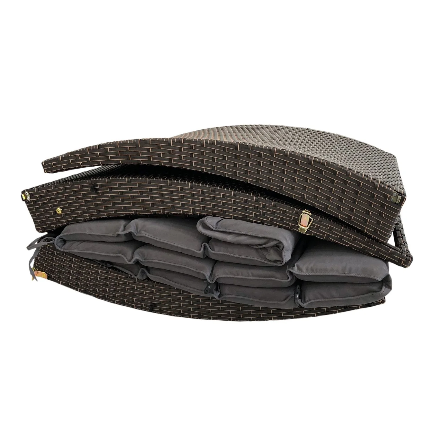 Vifah Modern Alameda Indoor / Outdoor / Patio Stretch Wicker Chaise - Image 6